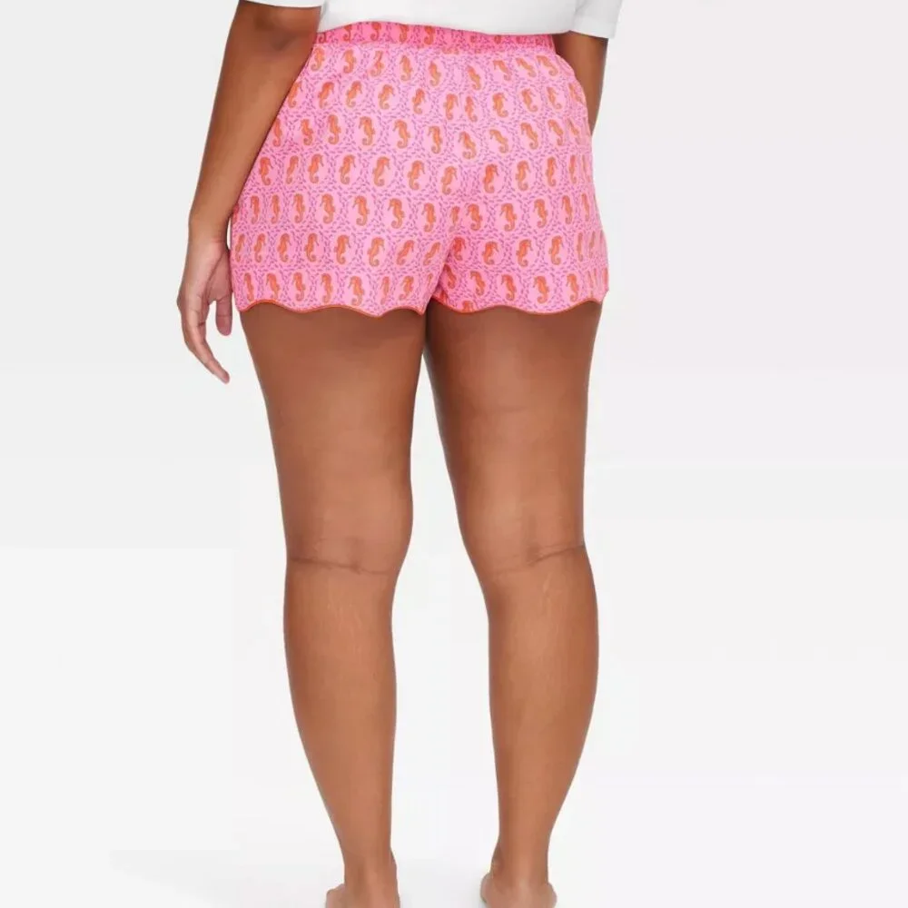 Roller Rabbit x Target Pink and Orange Seahorse Poplin Boxer Shorts L NEW - Picture 5 of 7